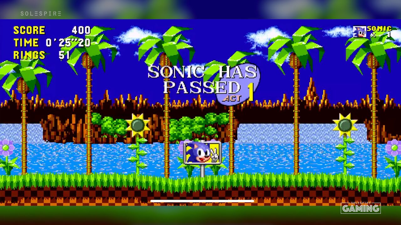 Sonic the Hedgehog - Green Hill Zone, Act 1 - Time Attack - 0:25.20 Speed Run - iPhone