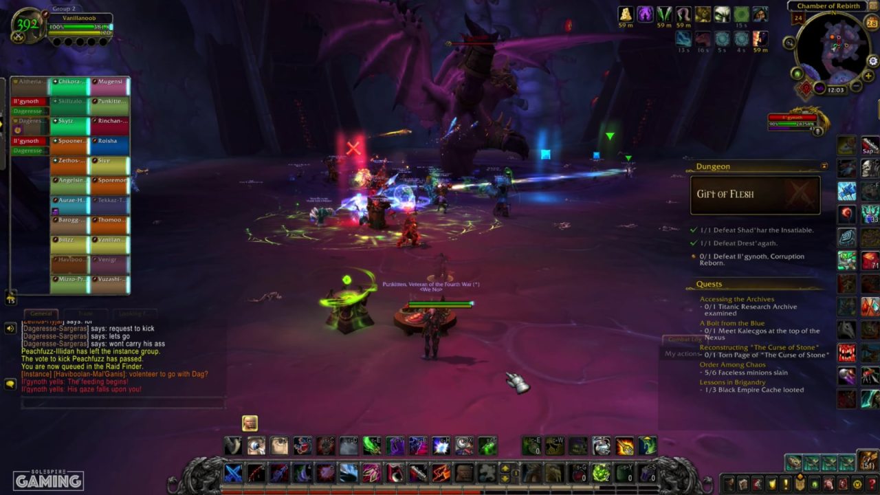 WoW BFA 8.3 Ny’Alotha LFR Raid Il’Gynoth – Rogue Assassination Gameplay – Video