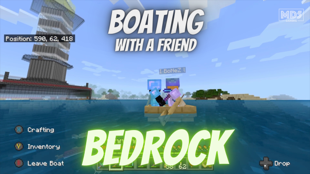 Boating With A Friend In Minecraft Bedrock Hard Survival - Xbox Series X - Damma Beatz - Gaming ASMR