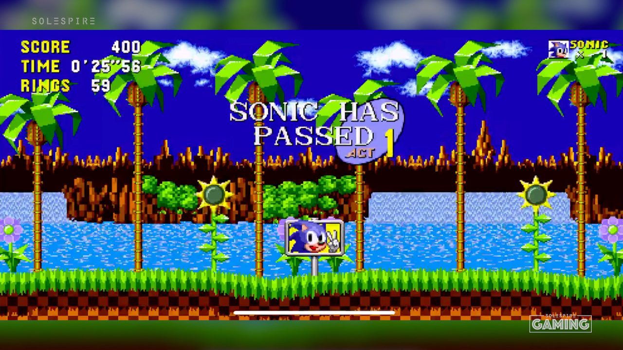 Sonic the Hedgehog – Green Hill Zone, Act 1 – Time Attack – Two 0:25.56 Speed Runs – iPhone Video