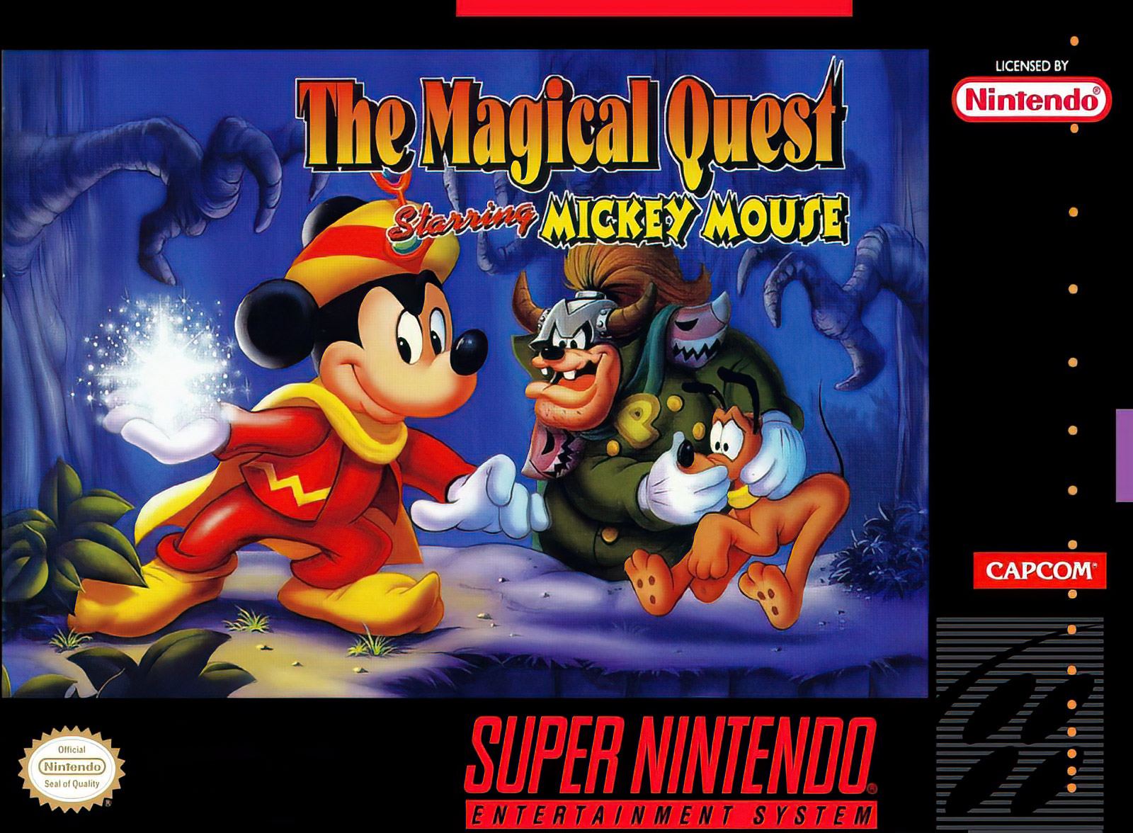 The Magical Quest Starring Mickey Mouse - 1992 Super Nintendo Box Art