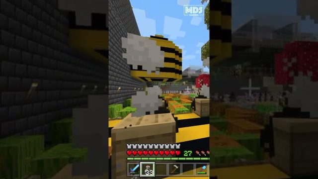 Bees Timelapse 🐝 🍯 - Minecraft Bedrock Survival - Xbox Series X Gaming ASMR Ambience #shorts