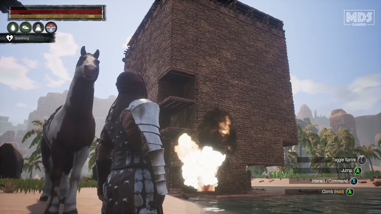 Bombing A Base Conan Exiles Raid Survival Gameplay Official PvP