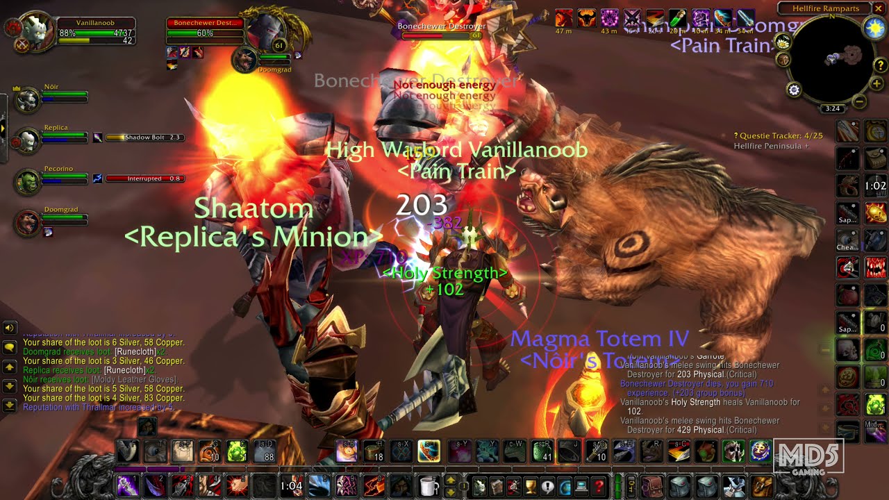 Burning Crusade Classic Hellfire Ramparts Dungeon Levelling - TBC Undead Horde Rogue PvE - WoW