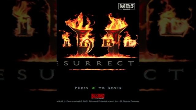 Diablo II Resurrected Title Screen Music - Xbox Series X - 4K Gaming #shorts
