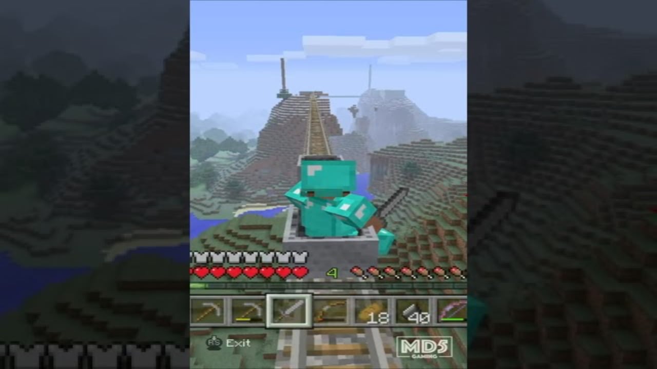 Minecart World Tour – Sky Bridge – Minecraft Music – Xbox Series X – Gaming #shorts – Video