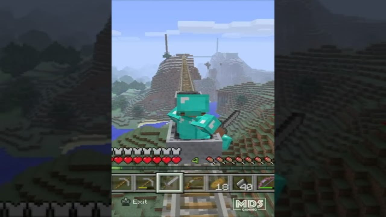 Minecart World Tour - Sky Bridge - Minecraft Music - Xbox Series X - Gaming #shorts