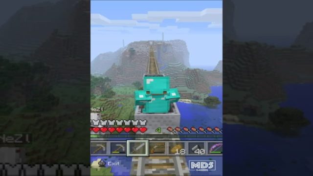 Minecart World Tour - Sky Bridge - Minecraft Music - Xbox Series X - Gaming #shorts