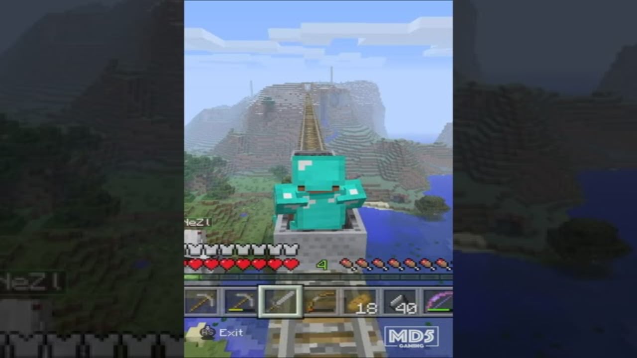 Minecart World Tour – Sky Bridge – Minecraft Music – Xbox Series X – Gaming #shorts – Video