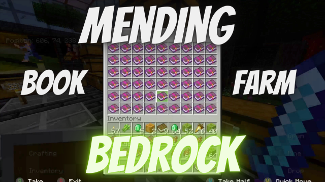 Minecraft Bedrock MENDING BOOK FARM 1.18 - Hard Survival - Xbox Series X - Gaming ASMR