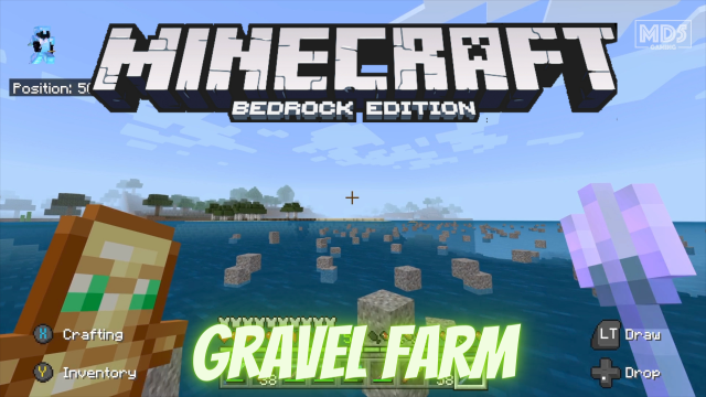 Gravel Farm - Minecraft Bedrock Realms Hard Survival - Xbox Series X - Gaming ASMR