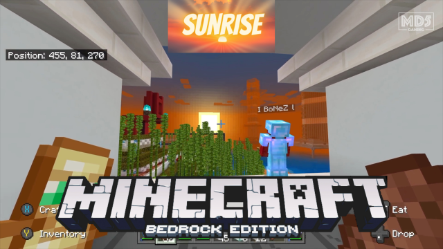 Minecraft Sunrise Views - Bedrock Realms Hard Survival Meme - Xbox Series X - Gaming ASMR Ambience