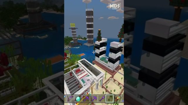 Minecraft Port City Resorts Before & After - Bedrock Survival Realm Xbox Series X Gaming #shorts