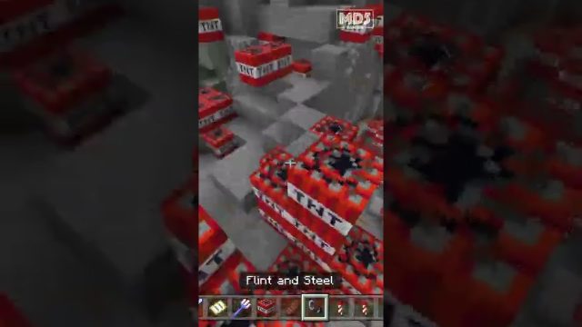 Satisfying Explosion 💥 🧨 - TNT Dynamite In Minecraft Bedrock - Xbox Series X - Gaming #shorts