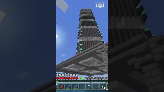 Skyscraper Build Minecraft Bedrock Survival - Xbox Series X - Gaming ASMR Ambience #shorts