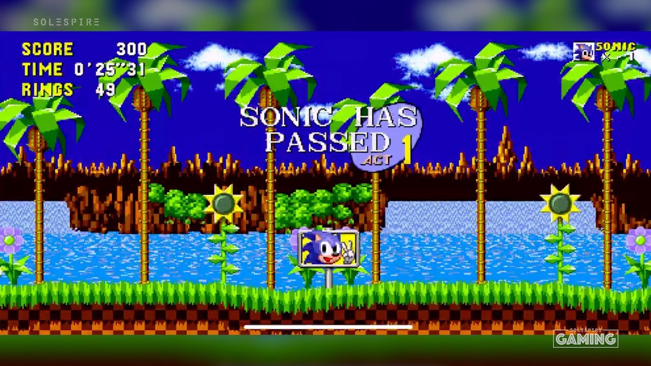 Sonic the Hedgehog - Green Hill Zone, Act 1 - Time Attack - 0:25.25 Speed Run - iPhone