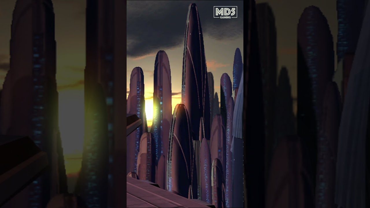 Star Wars KOTOR Taris Ambience – Sunset – Knights Of The Old Republic – Xbox – 2003 Gaming #shorts – Video