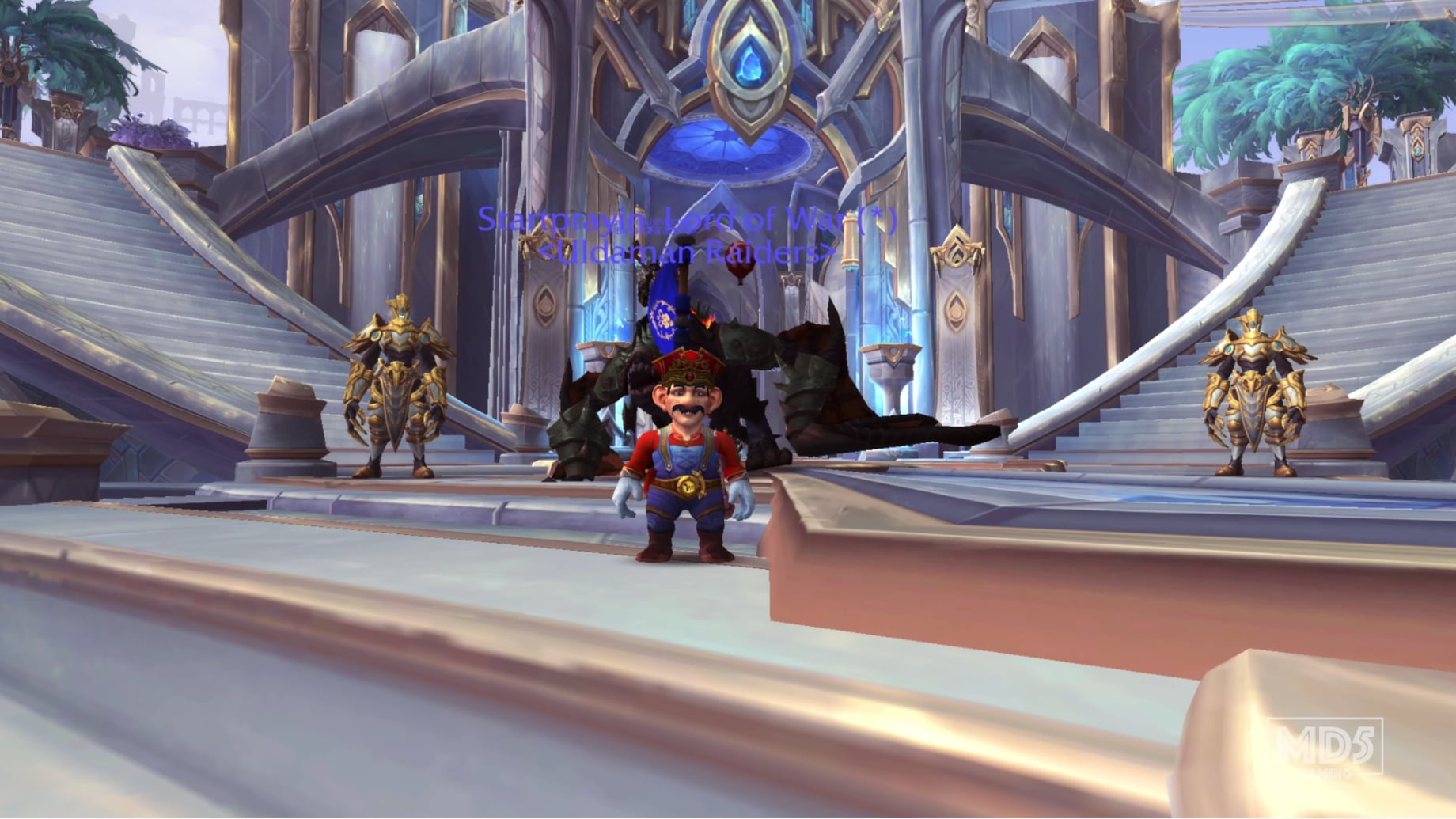 WoW Shadowlands Super Mario Gnome Transmog Costume