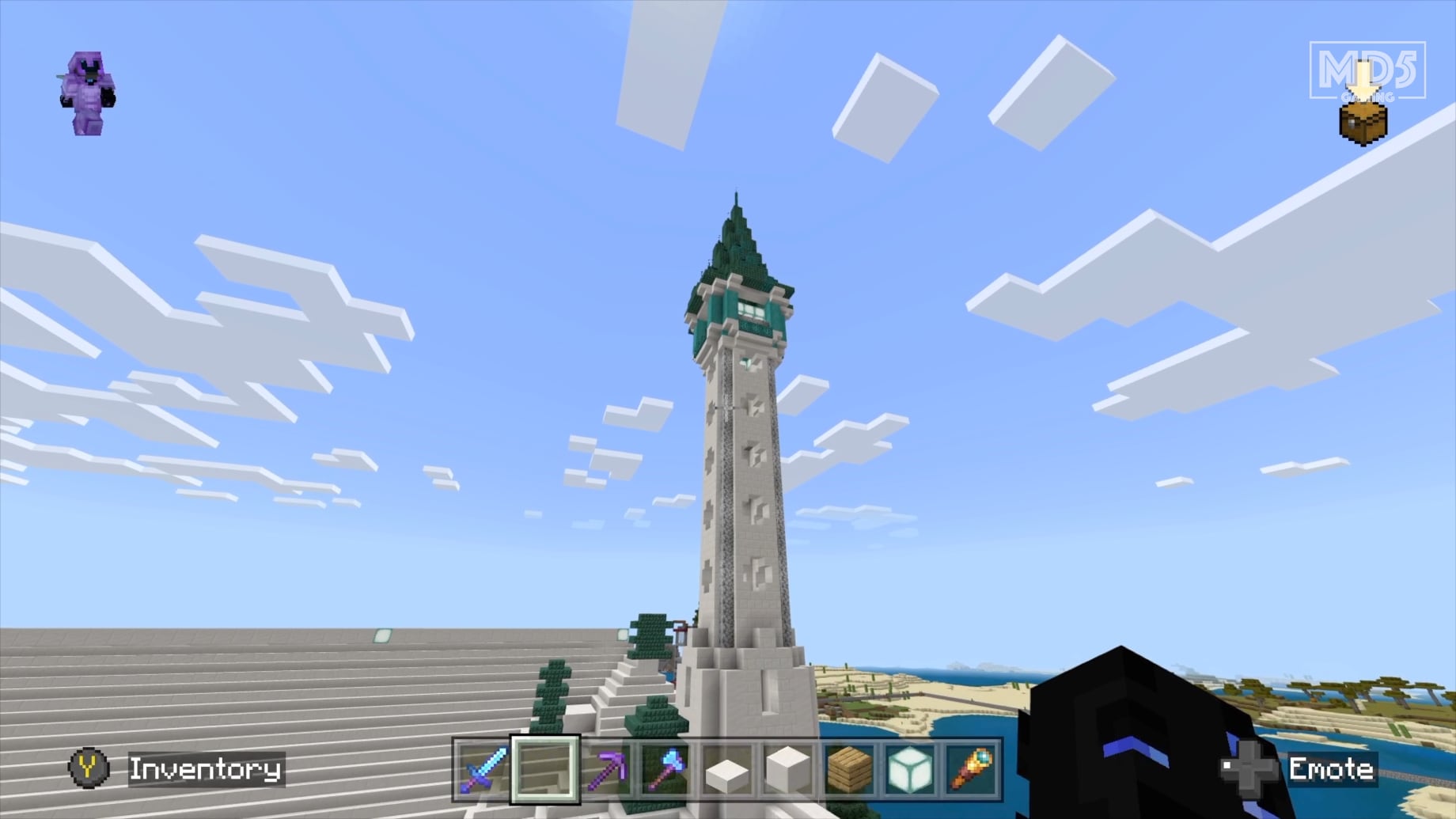 Elven Tower Design In Minecraft