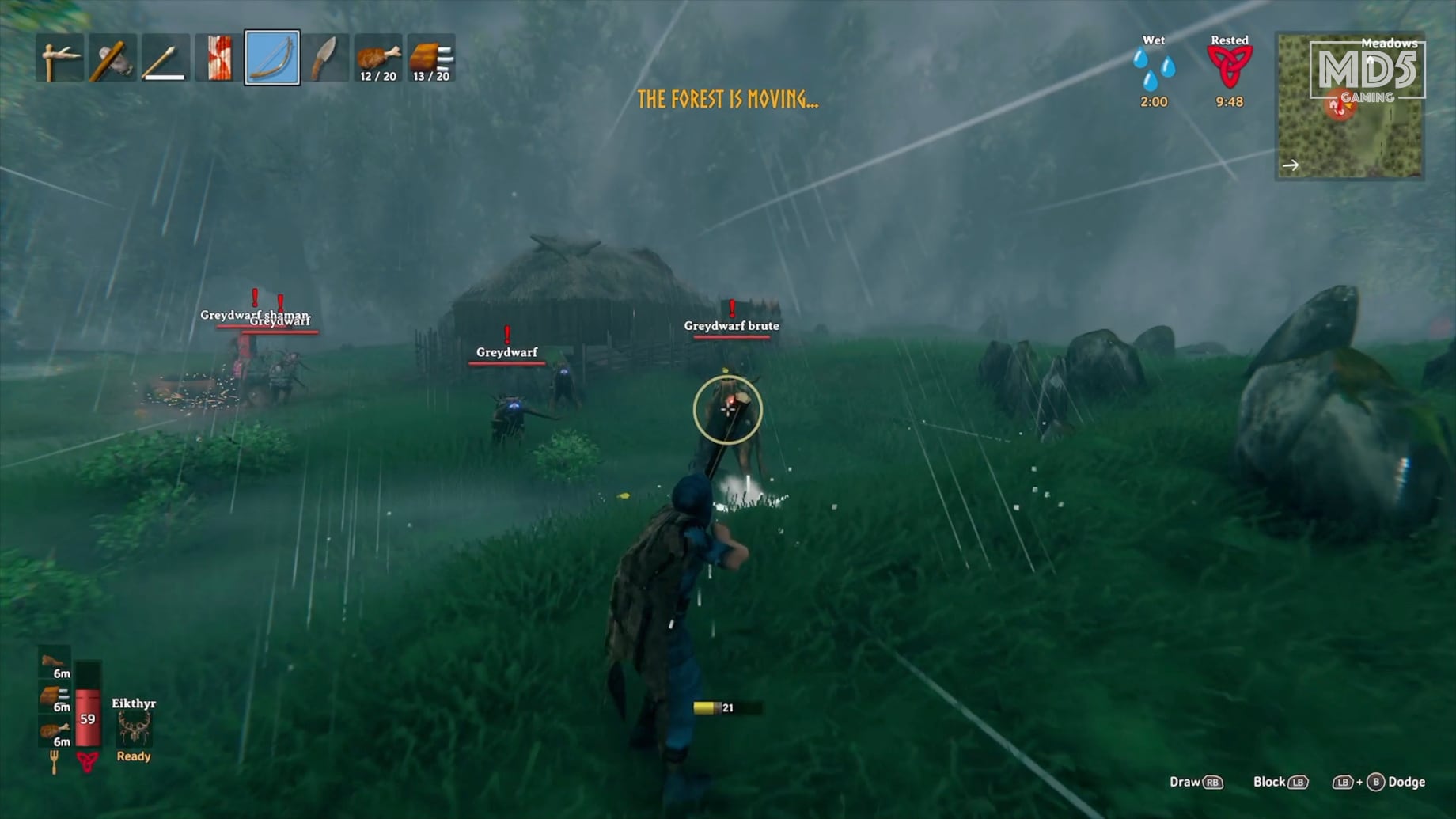Valheim Combat In A Greydwarf Raid