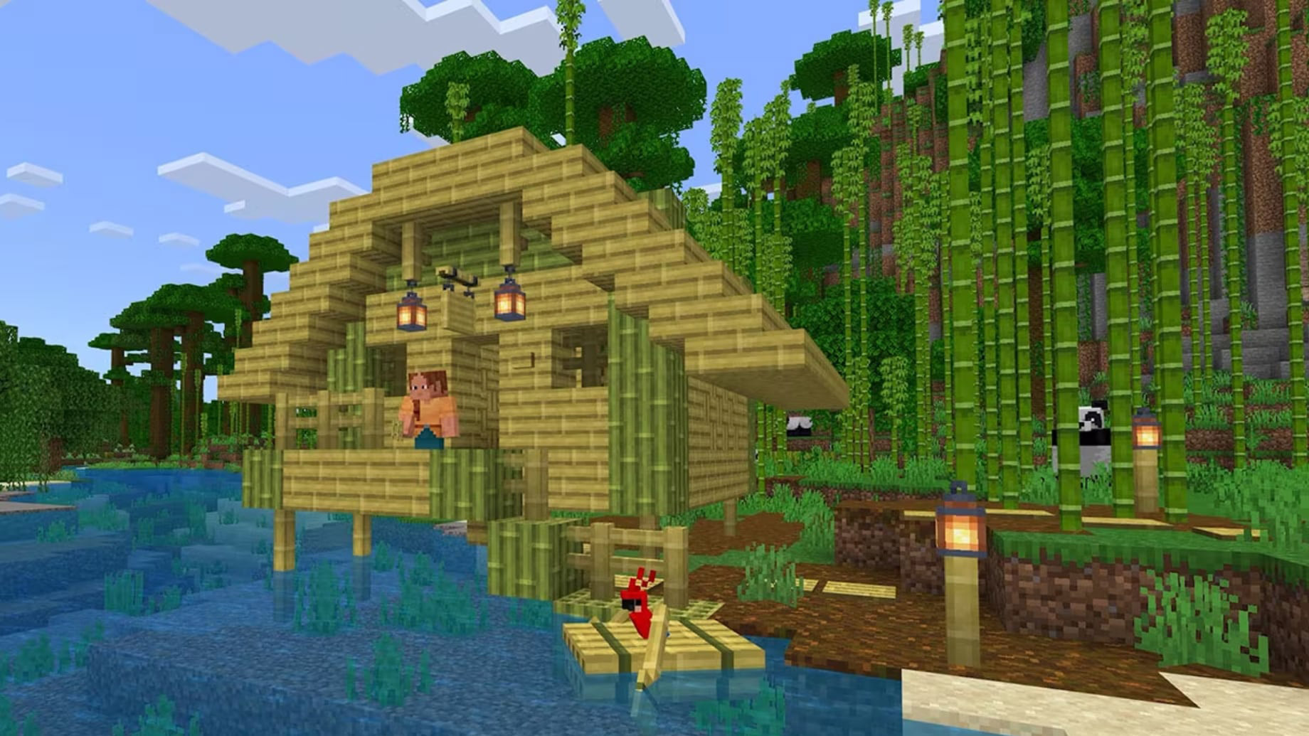 Bamboo Wood And Bamboo Raft In Minecraft 1.20 Trails & Tales Update