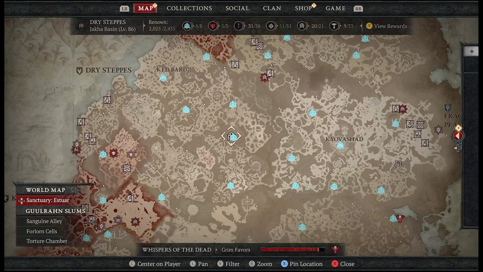 Diablo IV Open World Map