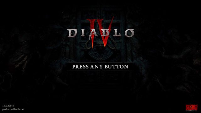 Diablo IV Start Screen