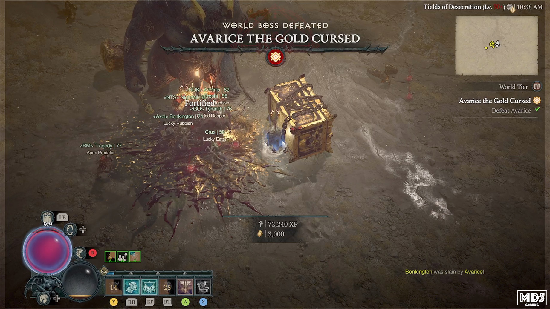 Diablo IV World Boss Avarice, The Gold Cursed